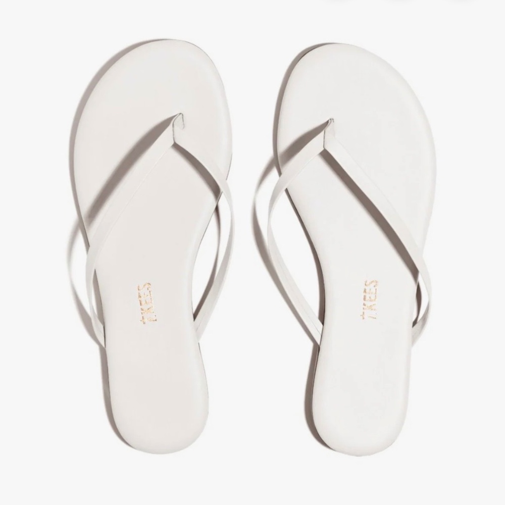 Tikees Solids no 1 white sandals flip flops